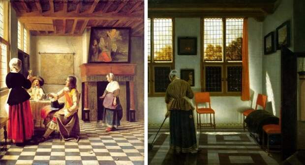 В XVII веке становится модным иметь на стенах домов картины.