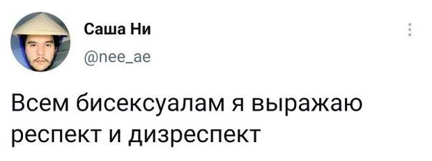 твит про бисексуалов