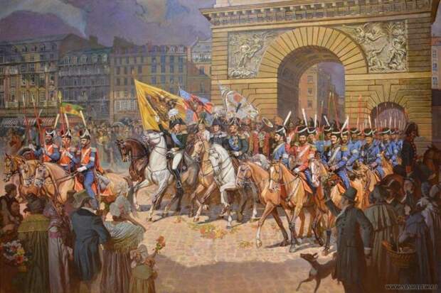 Русская армия вступает в Париж 31 марта 1814 года