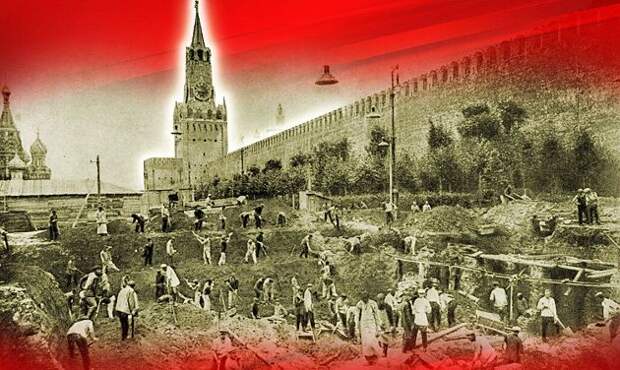Раскопки на месте снесённых построек