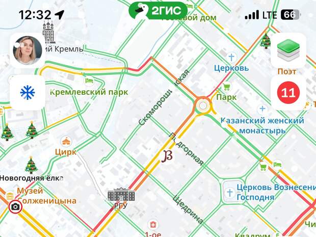 2ГИС вновь зафиксировал в Рязани пробки в 11 баллов