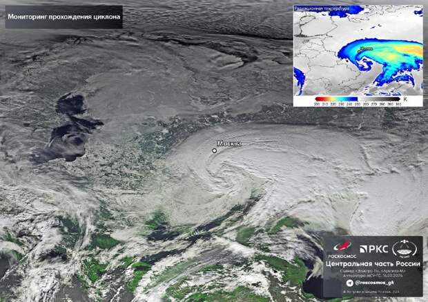Накрывший Рязанскую область балканский циклон показали из космоса