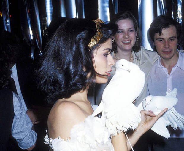 Bianca Jagger at Halston Party for Bianca Jagger on December 12, 1977 at Studio 54 in New York City. (Photo by Ron Galella, Ltd.) | 70s, vintage, chic style, romantic, bohemian, victorian, baroque, aesthetic, inspiration | Allegory of Vanity