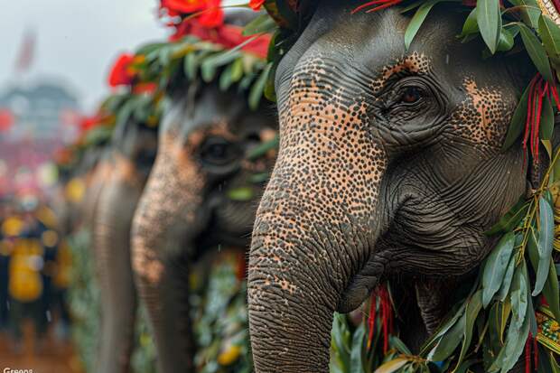 Слоны используют сложные приветственные жесты для общения со своими сородичами