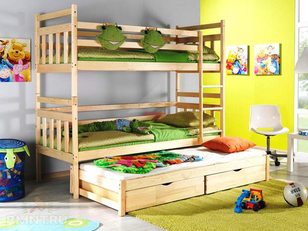 Кровать для троих детей: варианты и их особенности