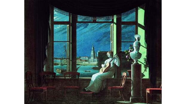 «У окна. Лунная ночь»