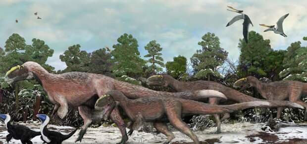 Этот 15-метровый родственник тираннозавра также был покрыт перьями / © Wikimedia Commons
