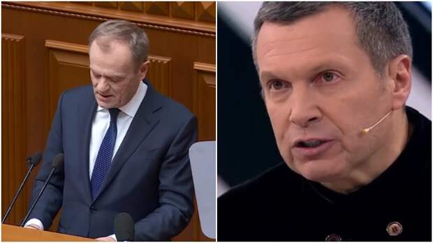 Соловьев: а господин Туск ничего не хочет сказать о свастике в Киеве? / Коллаж: ФБА "Экономика сегодня"