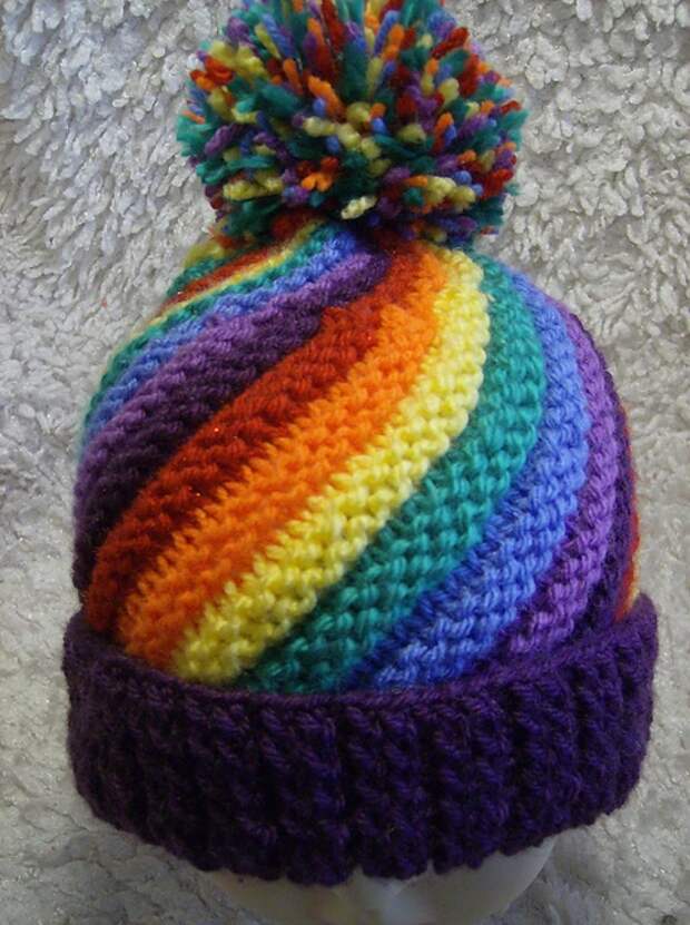 Rainbow Swirl in 2020 | Knit headband pattern, Swirl hat, Knitting patterns  toys