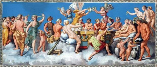 Божества и Putti Michelangelo Maestri, Италия...