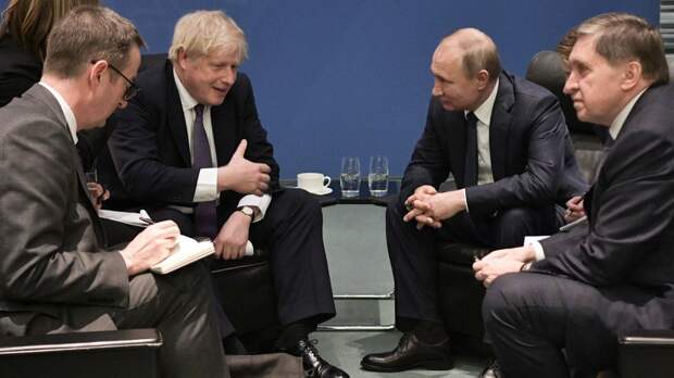 Встреча В.Путина и Б.Джонсона в Берлине // фото: AFP