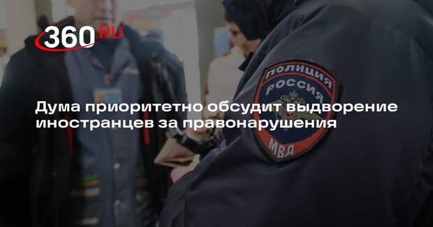 Дума приоритетно обсудит выдворение иностранцев за правонарушения