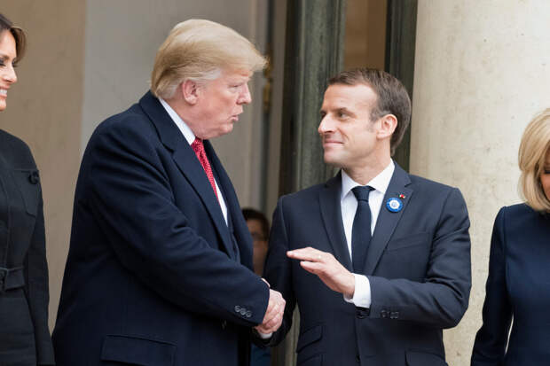 Трамп пошутил о скверном отношении жены Макрона к мужу