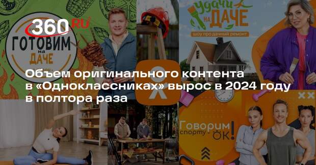 Объем оригинального контента в «Одноклассниках» вырос в 2024 году в полтора раза
