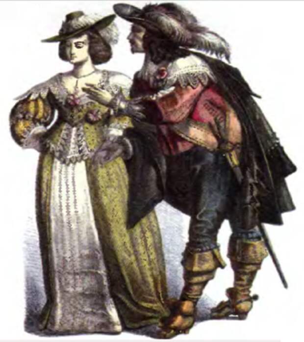 Шляпы в костюмах времен Людовика XIII