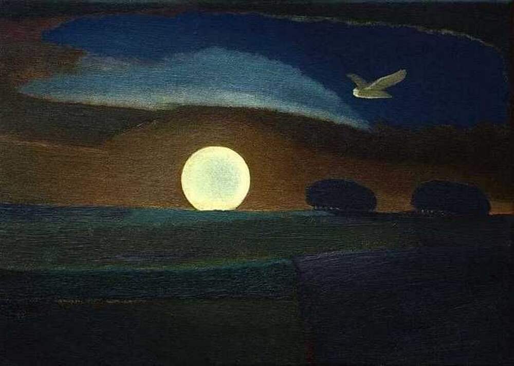 Автор картины ночью. Лунная ночь картина Малевича. Луна в живописи.