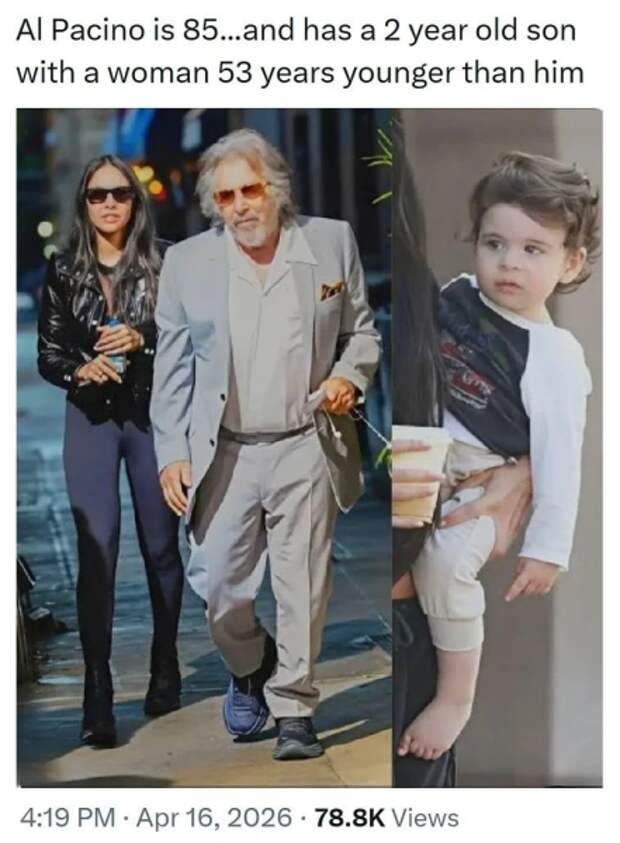 Аль Пачино 85. Его младшему сыну 2 года