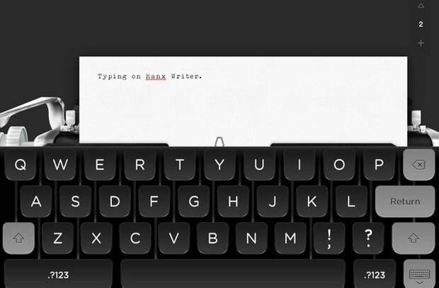 hanx writer Актер Том Хэнкс представил приложение для iPad с интерфейсом пишущей машинки