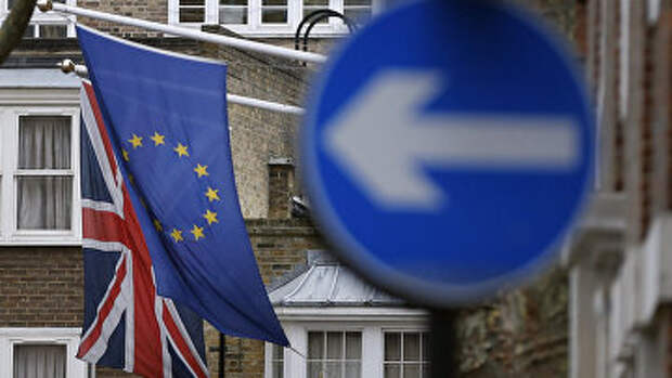 Флаги Великобритании и Европейского союза в Лондоне