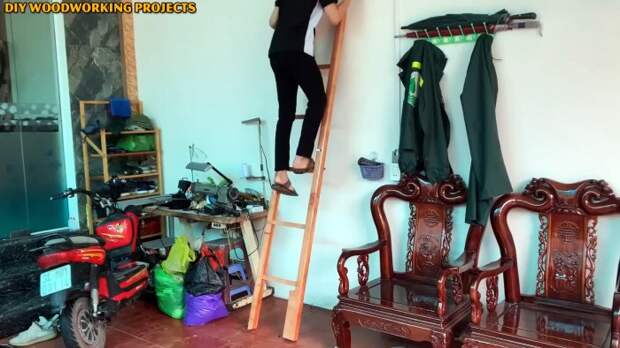 Как сделать складную лестницу из дерева