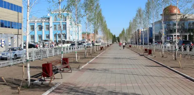 Мэрия Барнаула планирует полностью благоустроить аллею на проспекте Ленина