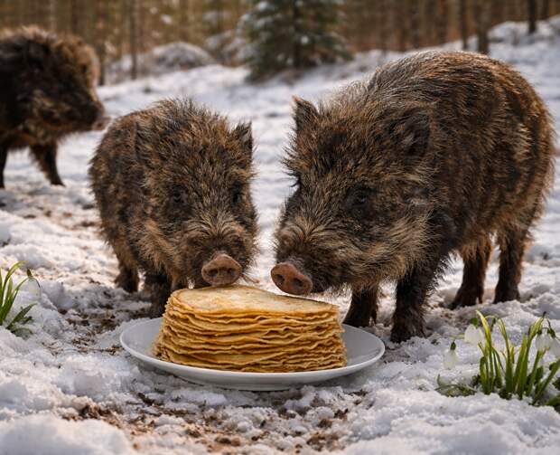 Масленица с дикими кабанами: в Бахчисарайском районе оригинально проводят зиму