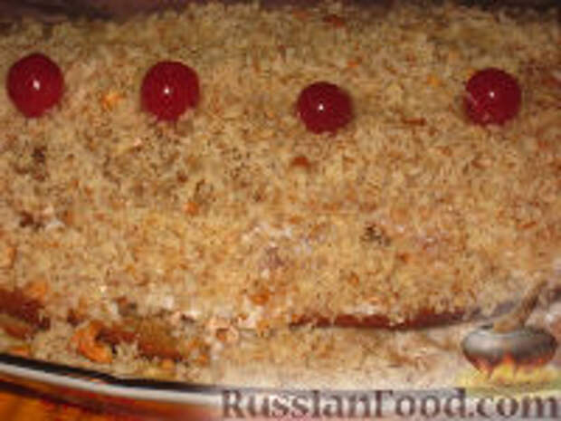 Фото к рецепту: Ореховый медовик