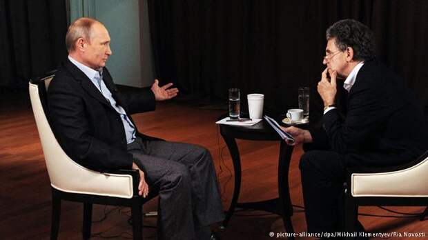Путин во время интервью ARD