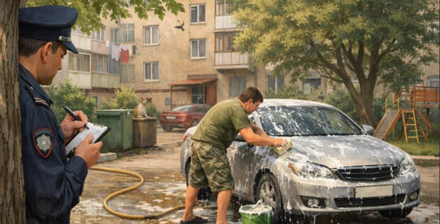 Член ОП Машаров: мытье машины во дворе грозит крупным штрафом до 250 тысяч рублей