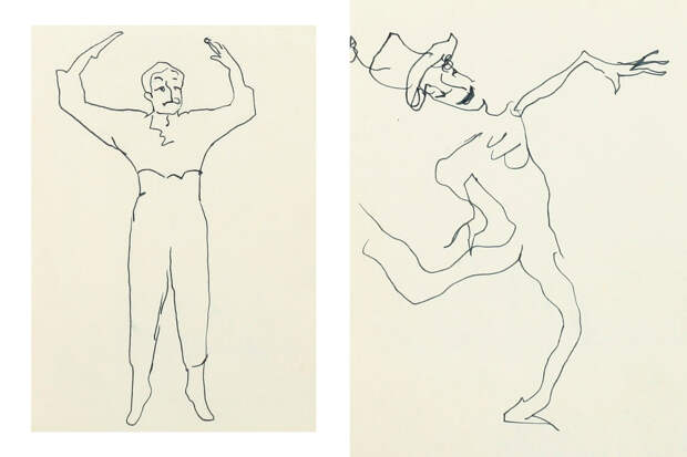 Анатолий Зверев, рисунки с Марселем Марсо