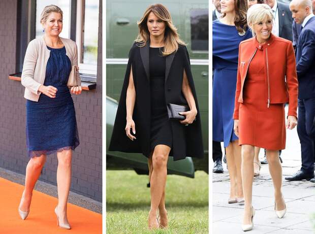 Вспоминаем образы первых леди Брижит Маркон, королевы Максимы, Мишель Обамы и многих других в их самых смелых и провокационных мини-платьях и коротких юбках.