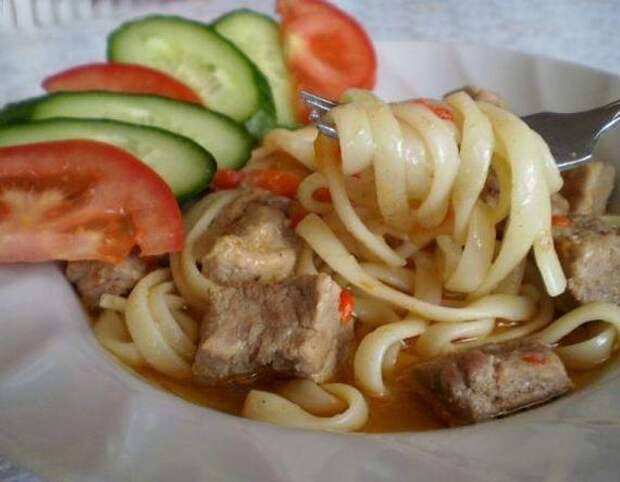 Лагман по-домашнему еда, лагман, суп, просто, вкусно, длиннопост