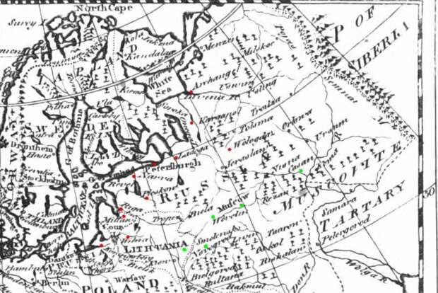 1771 карта из Британики фрагмент