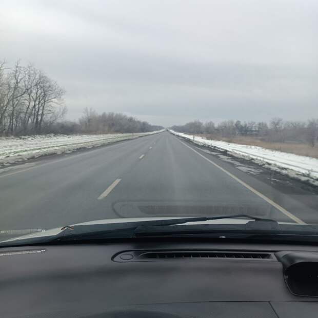 Дорога к таможне и очередь на АПП Куйбышево