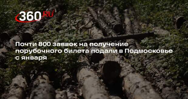 Почти 800 заявок на получение порубочного билета подали в Подмосковье с января