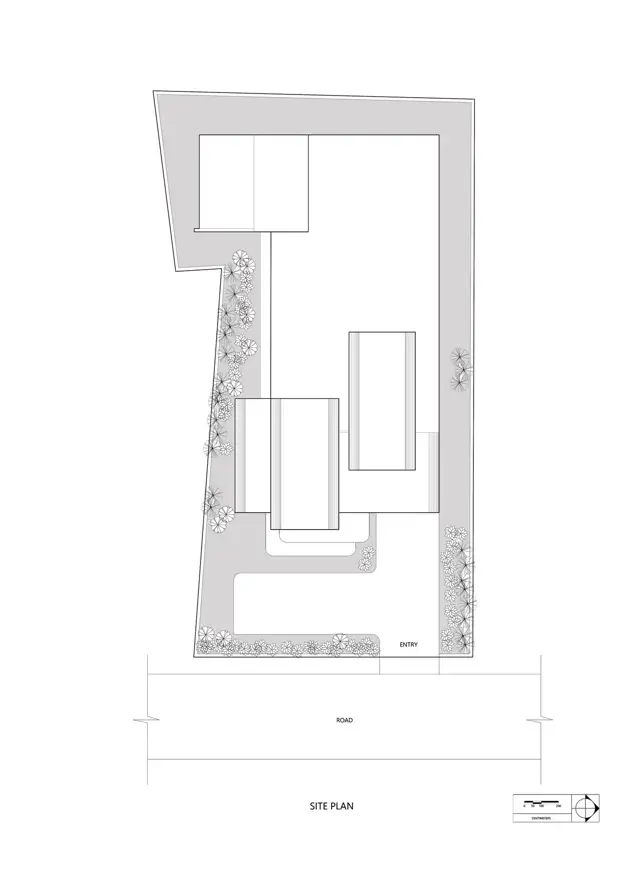 Семейный дом со смелым геометрическим фасадом в Индии