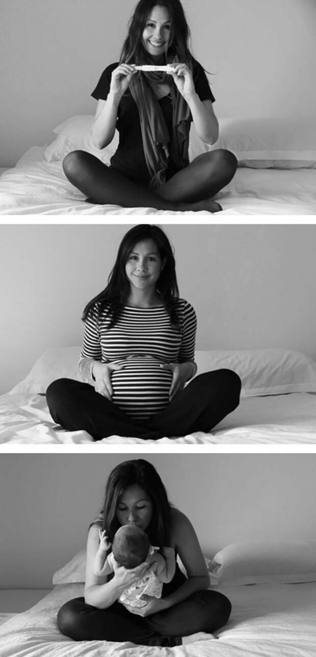 15 фотографий до и после родов: подборка вдохновения