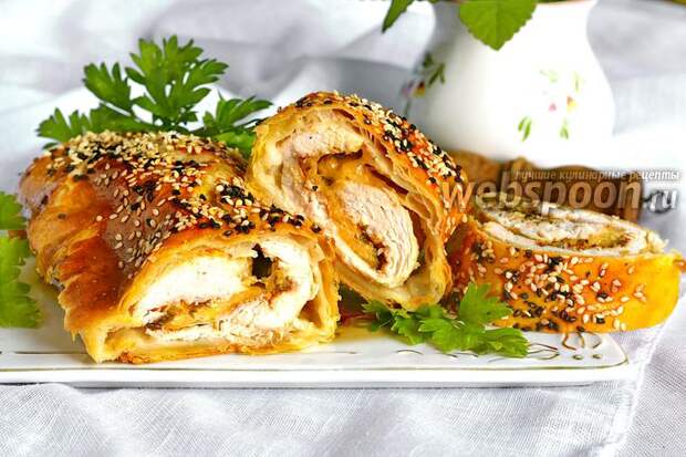 Фото Куриный рулет в тесте