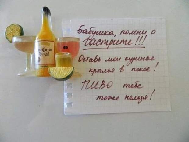 Самые смешные и неожиданные записки на холодильнике