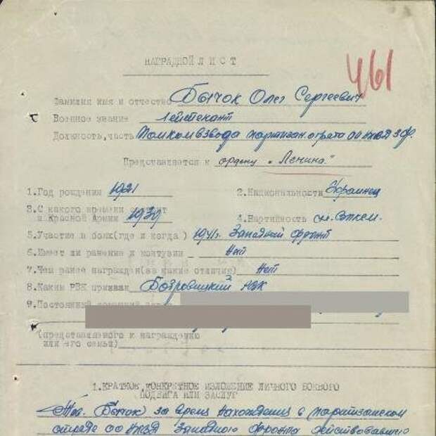 Герои Советского Союза. Олег Сергеевич Бычок СССР, герой советского союза, история, факты