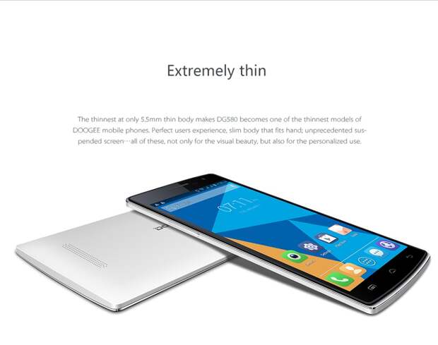 смартфон Doogee KISSME DG580 ..экран 5.5 дюймов ..память 1Gb/8Gb ..камера 8Mp ..аккумулятор 2500mAh