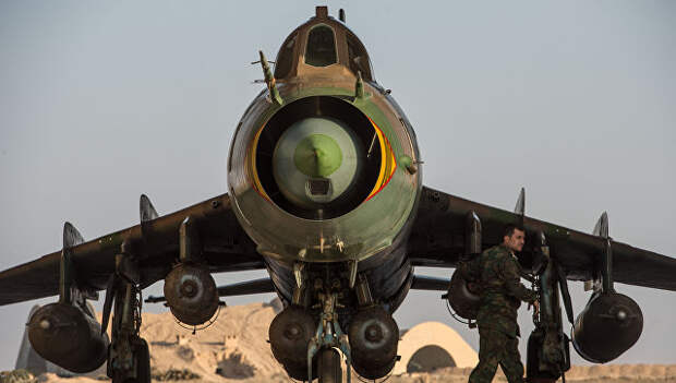 Самолет Су-22 сирийских ВВС