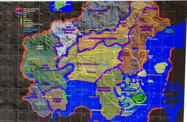 В Сеть утекла возможная карта Red Dead Redemption 2