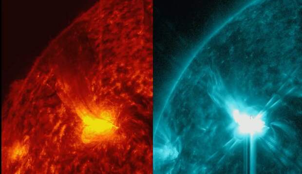 Третья по силе вспышка солнечного цикла произошла сегодня ночью