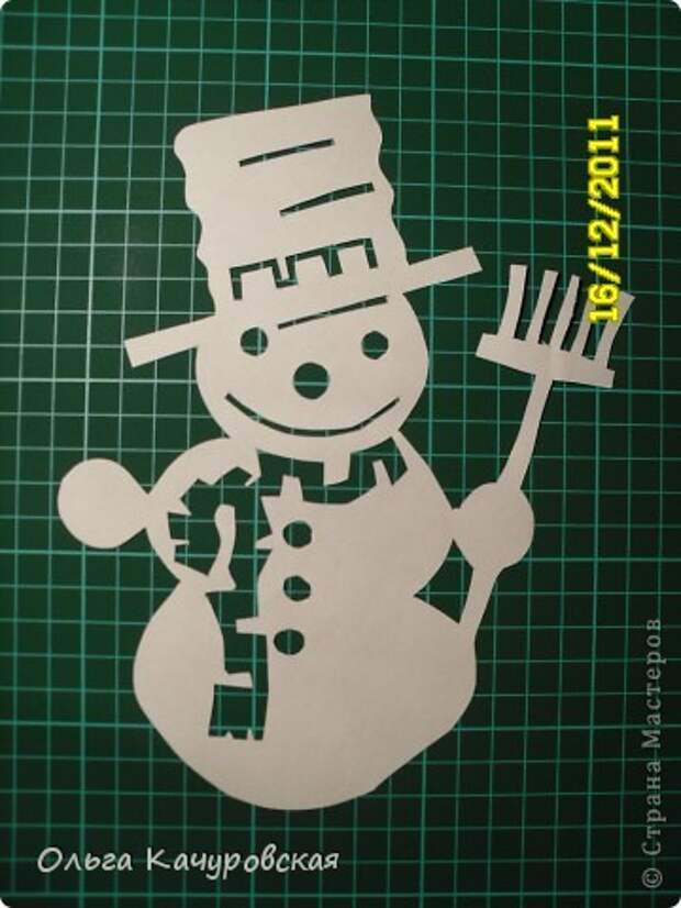 Интерьер Новый год Вырезание Снеговиков  вагон и маленькая тележка   Бумага фото 10