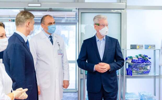 Собянин открыл коронавирусный стационар на базе клиники «РЖД-Медицина» / Фото: mos.ru