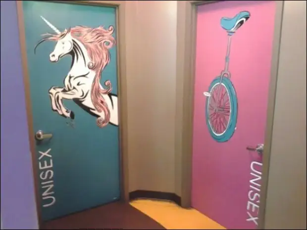 Креативные таблички на дверях туалетов из разных стран