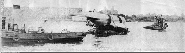 Транспортировка ТУ-124 с места аварийной посадки