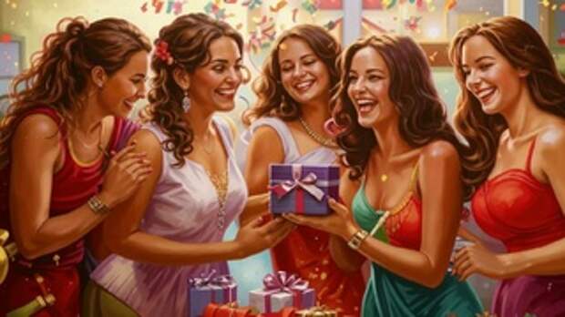 Женщины готовят подарки мужчинам / Изображение сгенерировано с помощью нейросети Kandinsky by Sber AI / amic.ru