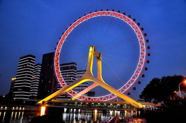Удовольствие 2 в 1: Tianjin Eye Bridge - красивейший мост со 120-метровым колесом обозрения